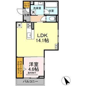 1LDK 間取り図
