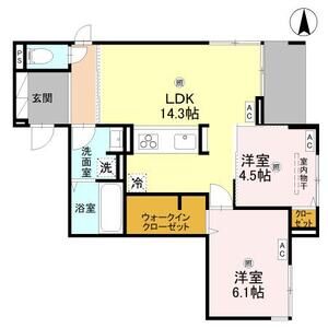 2LDK 間取り図