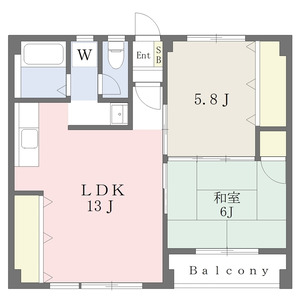 2LDK 間取り図