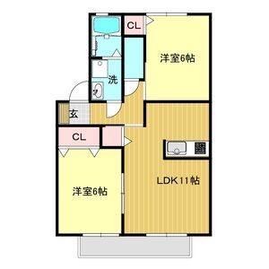 2LDK 間取り図