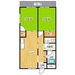 2LDK 間取り図