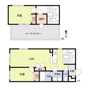 2LDK 間取り図