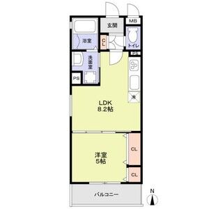 1LDK 間取り図