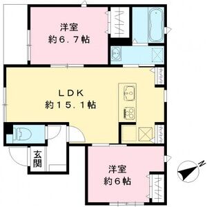 2LDK 間取り図