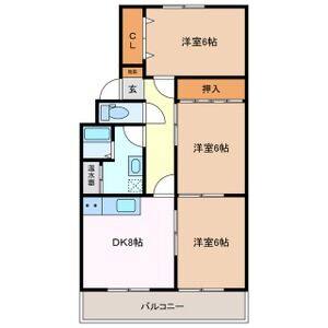 3DK 間取り図