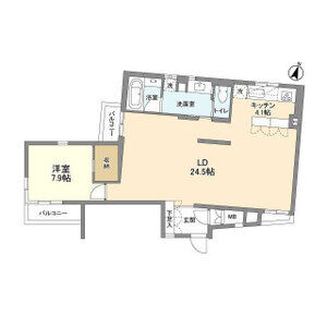 1LDK 間取り図