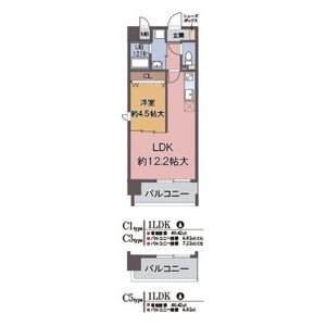 1LDK 間取り図