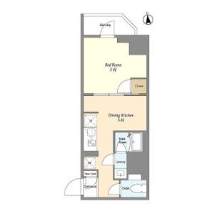 1DK 間取り図