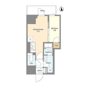 1DK 間取り図
