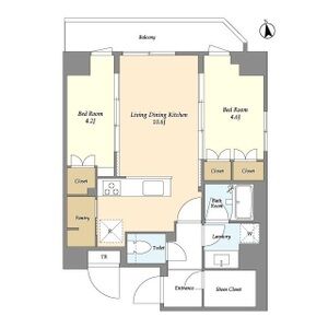 2LDK 間取り図