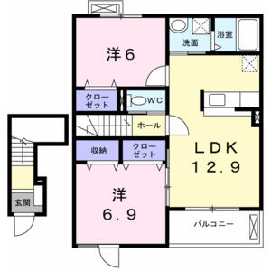 2LDK 間取り図