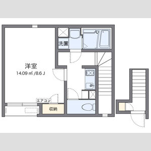 1K 間取り図