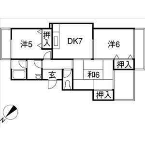 3DK 間取り図