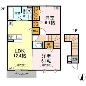 2LDK 間取り図