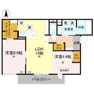 2LDK 間取り図