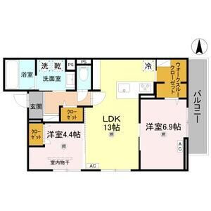 2LDK 間取り図
