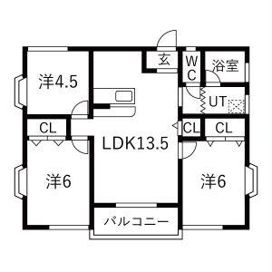 3LDK 間取り図