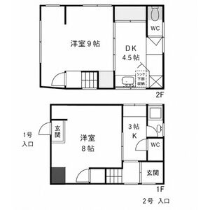 1K 間取り図