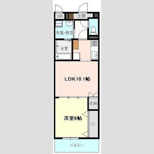 1LDK 間取り図