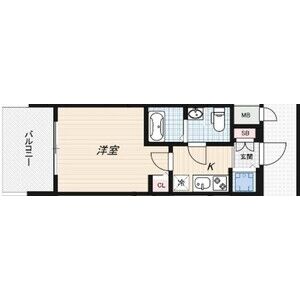 1K 間取り図