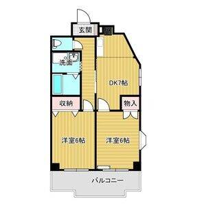2DK 間取り図