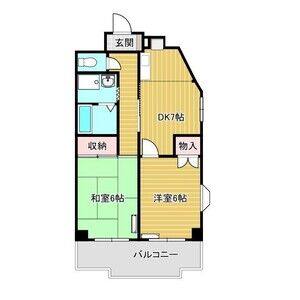 2DK 間取り図
