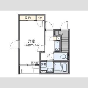 1K 間取り図