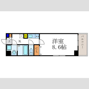 1K 間取り図