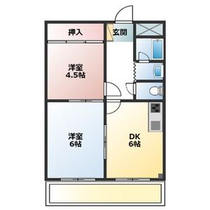 2DK 間取り図