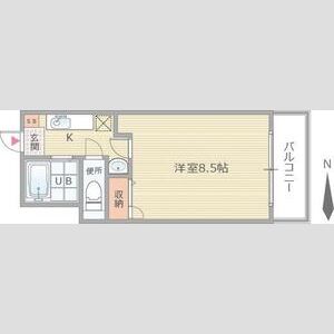 1K 間取り図