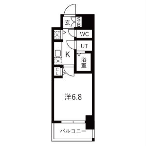 1K 間取り図