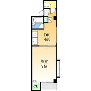 1DK 間取り図