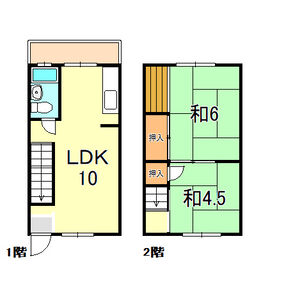 2LDK 間取り図