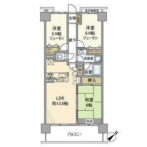 3LDK 間取り図