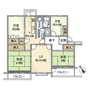 4LDK 間取り図