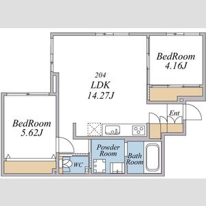2LDK 間取り図