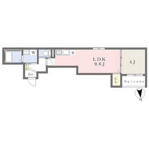1LDK 間取り図
