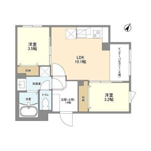 2LDK 間取り図