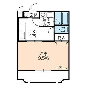 1DK 間取り図