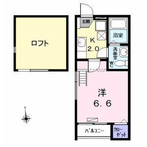 1K 間取り図