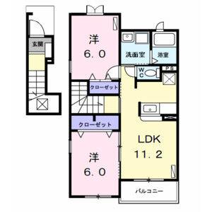2LDK 間取り図