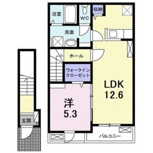 1LDK 間取り図