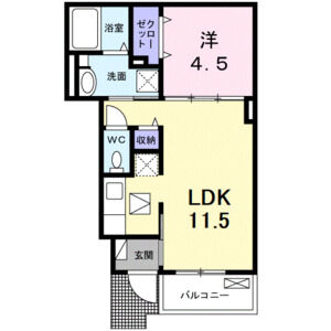 1LDK 間取り図