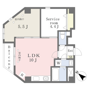 1LDK 間取り図