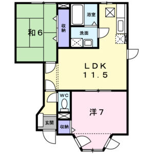 2LDK 間取り図