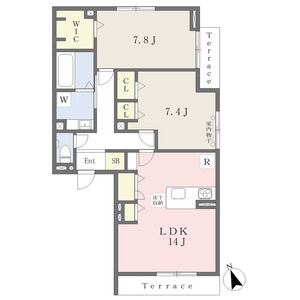 2LDK 間取り図
