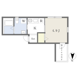1K 間取り図
