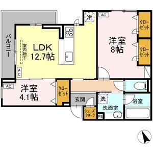 2LDK 間取り図
