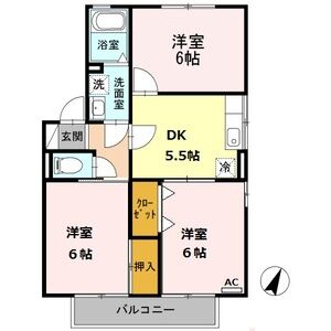 3DK 間取り図
