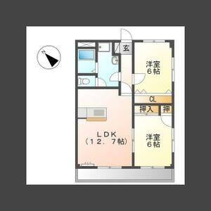 2LDK 間取り図